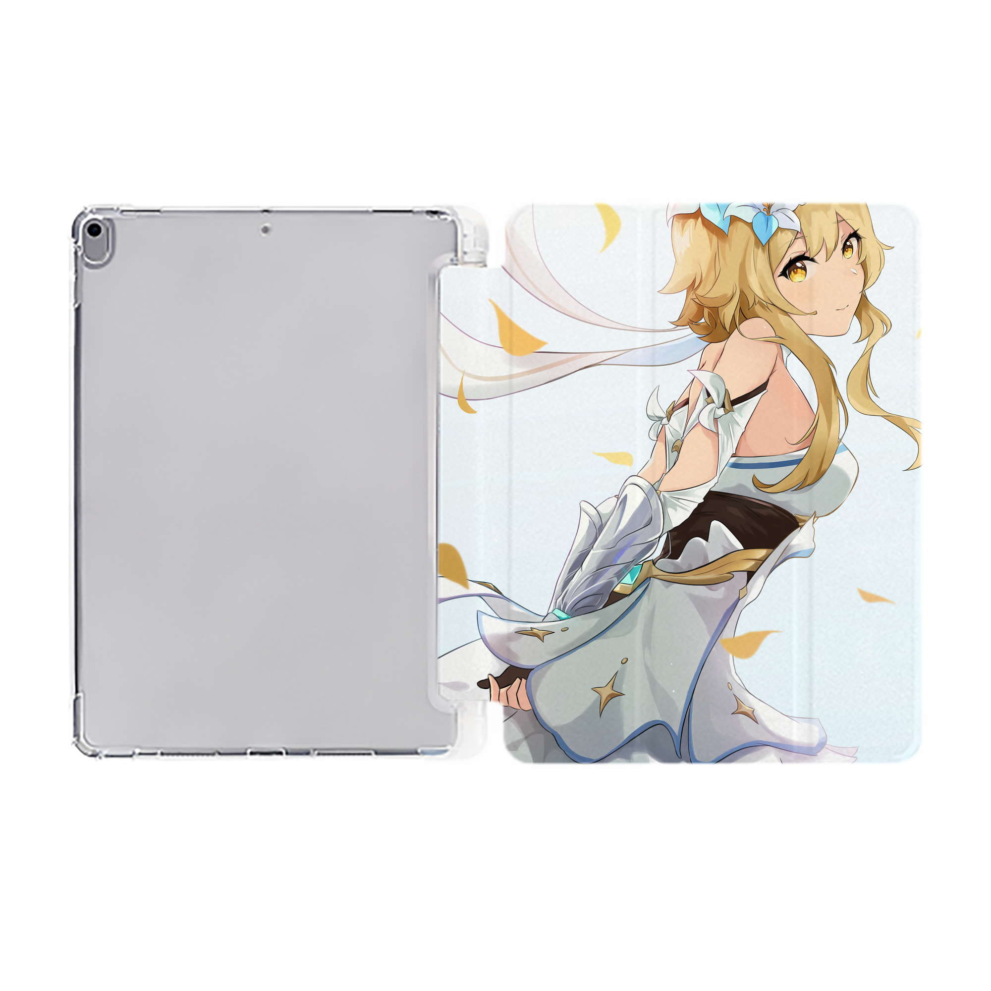 げんし神 genshin IPad ケース ペン収納付き 三つ折りスタンド PUレザー×シリコン 対応機種9.5/10.5/10.9インチ
